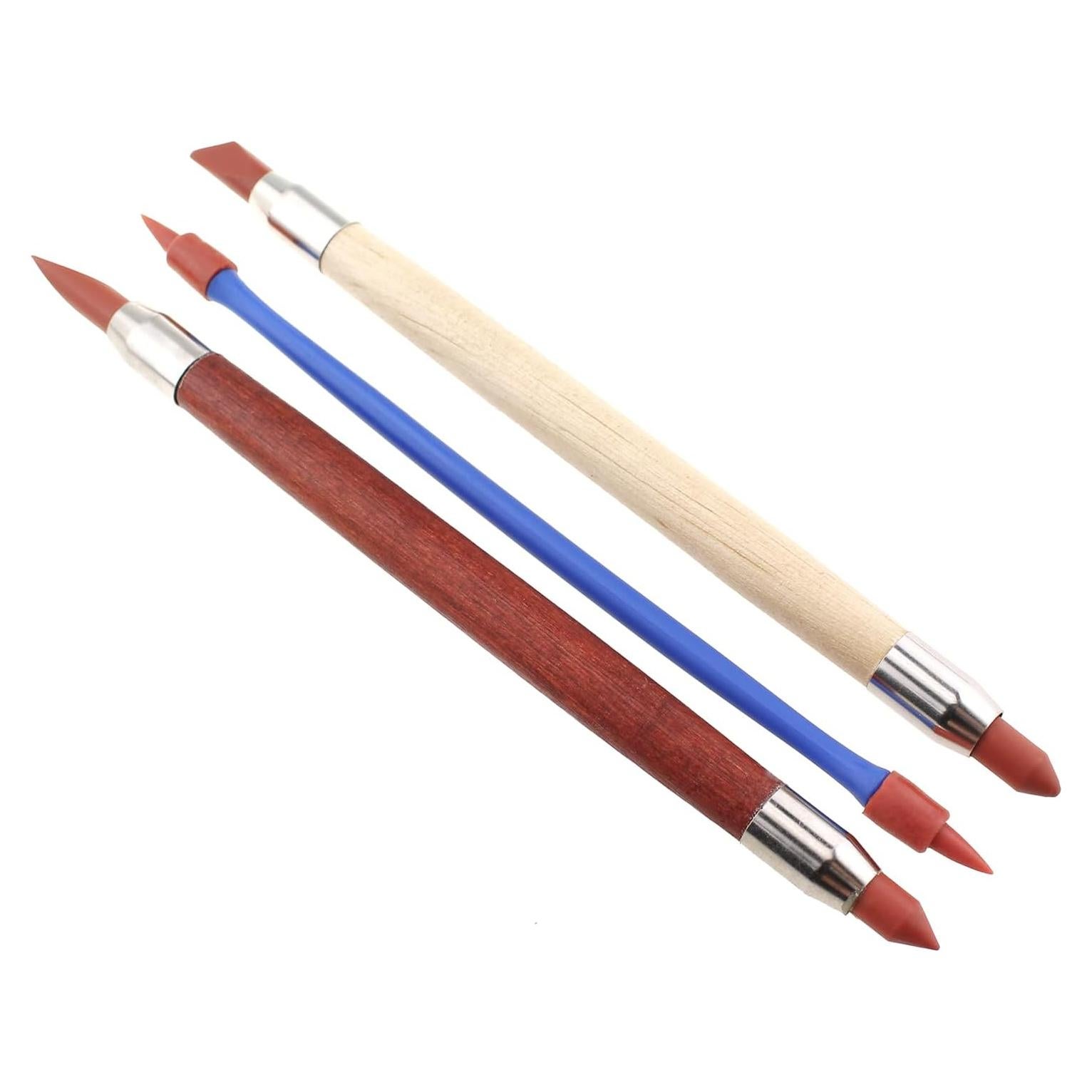 Maxmoral 3 Herramientas de Arte Bolígrafos Borradores Doble Punta