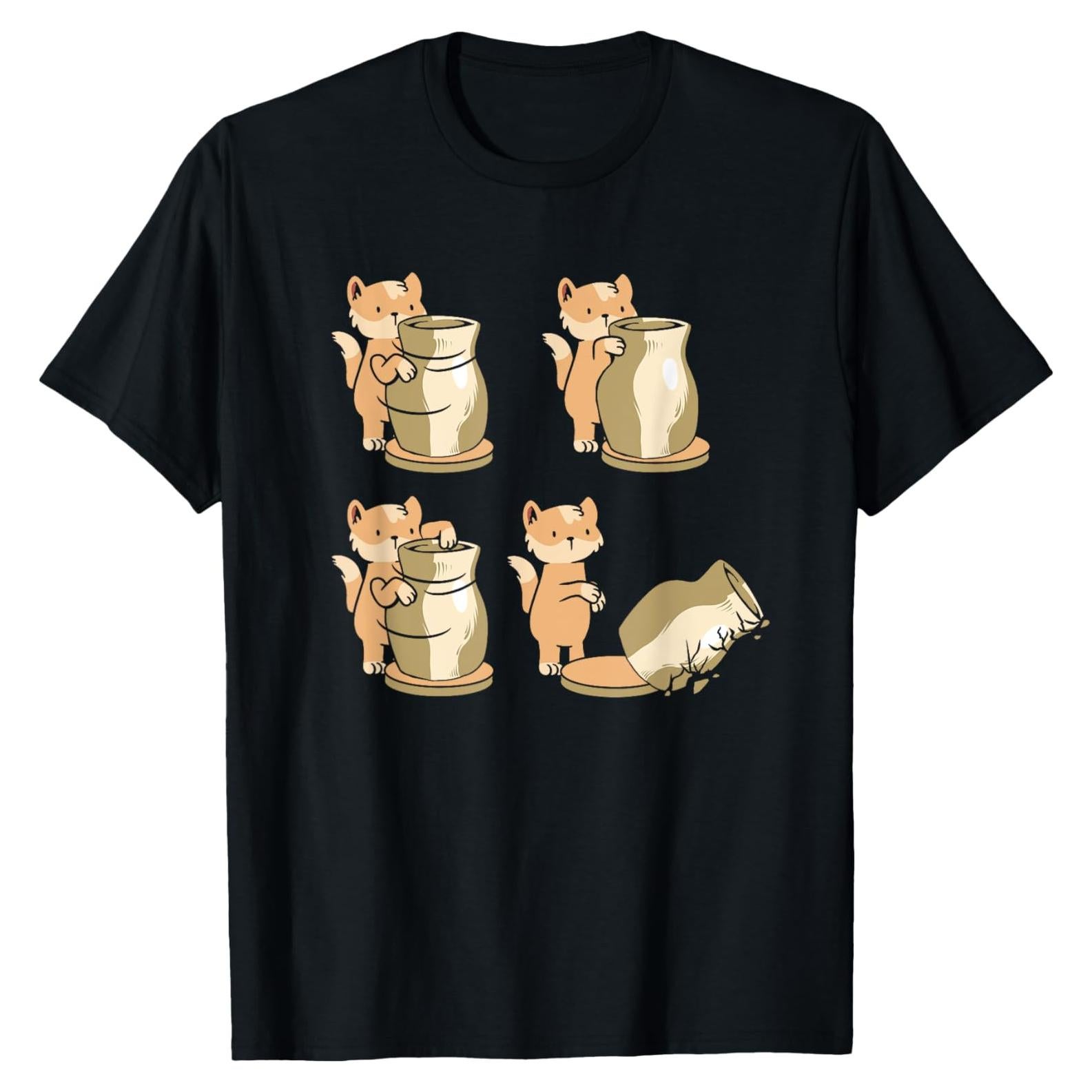 Rueda de Alfarería Gato Divertido Cerámica 25.4x20.3cm