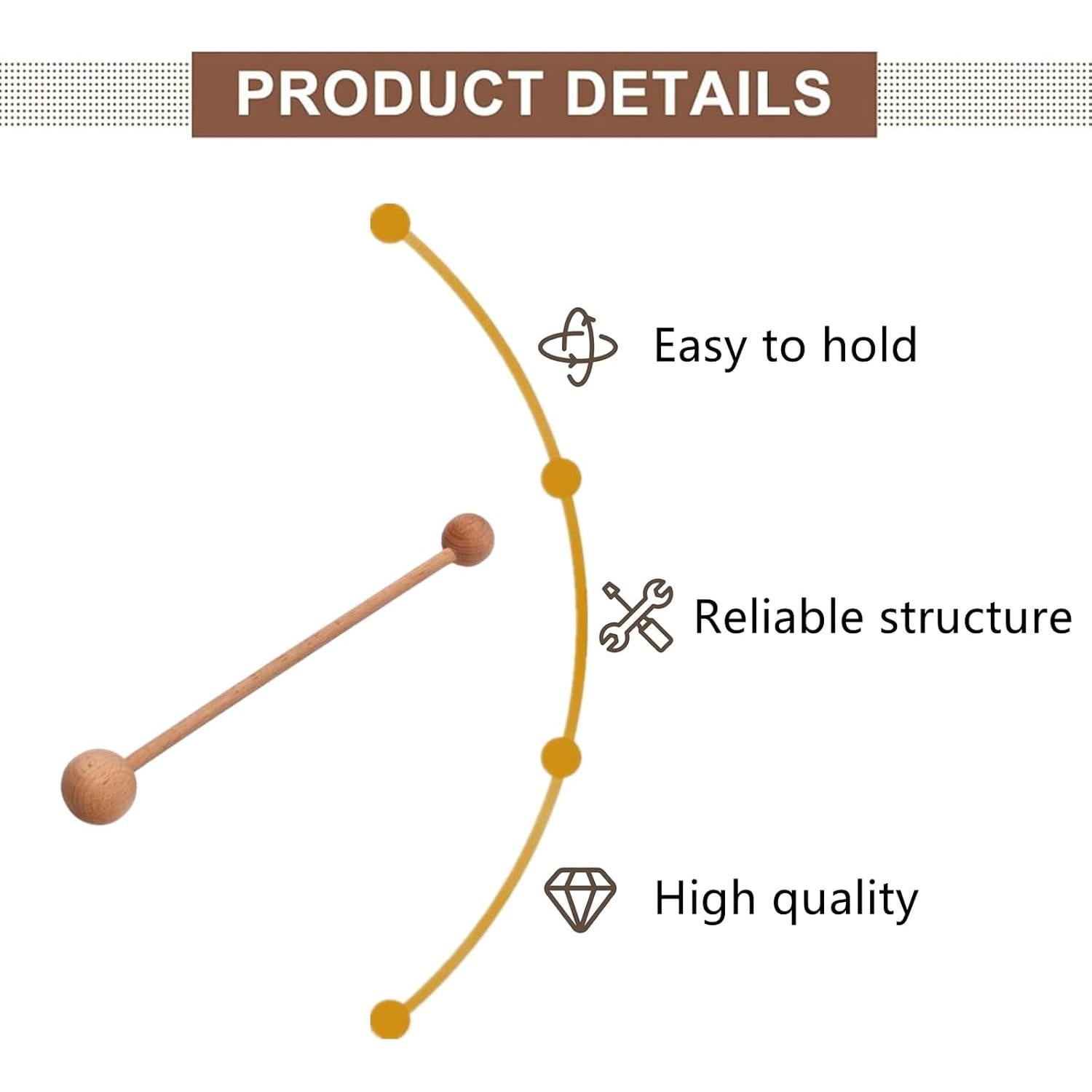 Herramienta de Modelado de Arcilla Xilanyan 34 cm Madera