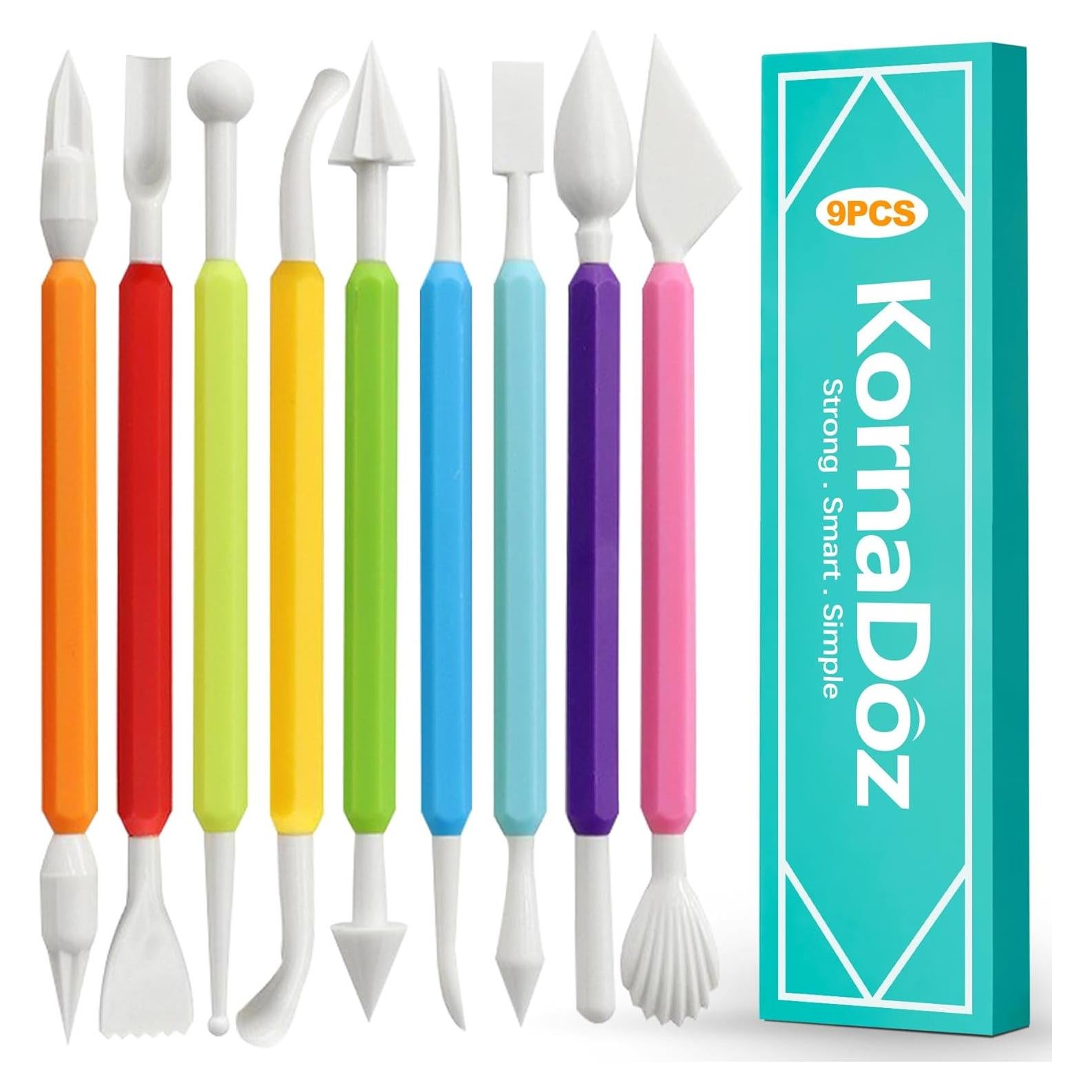 Kit de Herramientas de Escultura en Arcilla KornaDoz 9 Piezas