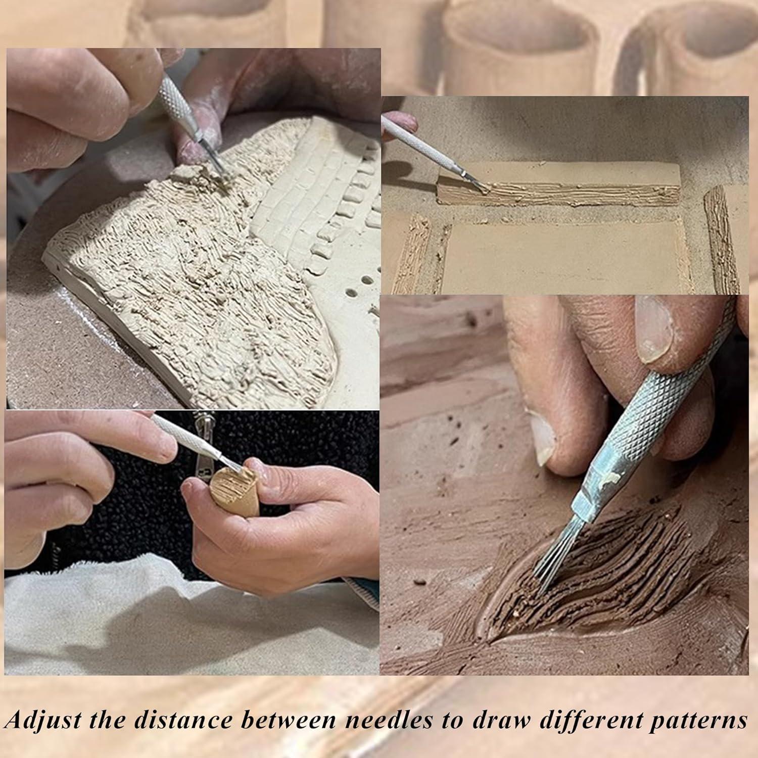 3 Herramientas de Aguja de Cerámica LXLVOUEG - Acero Inoxidable