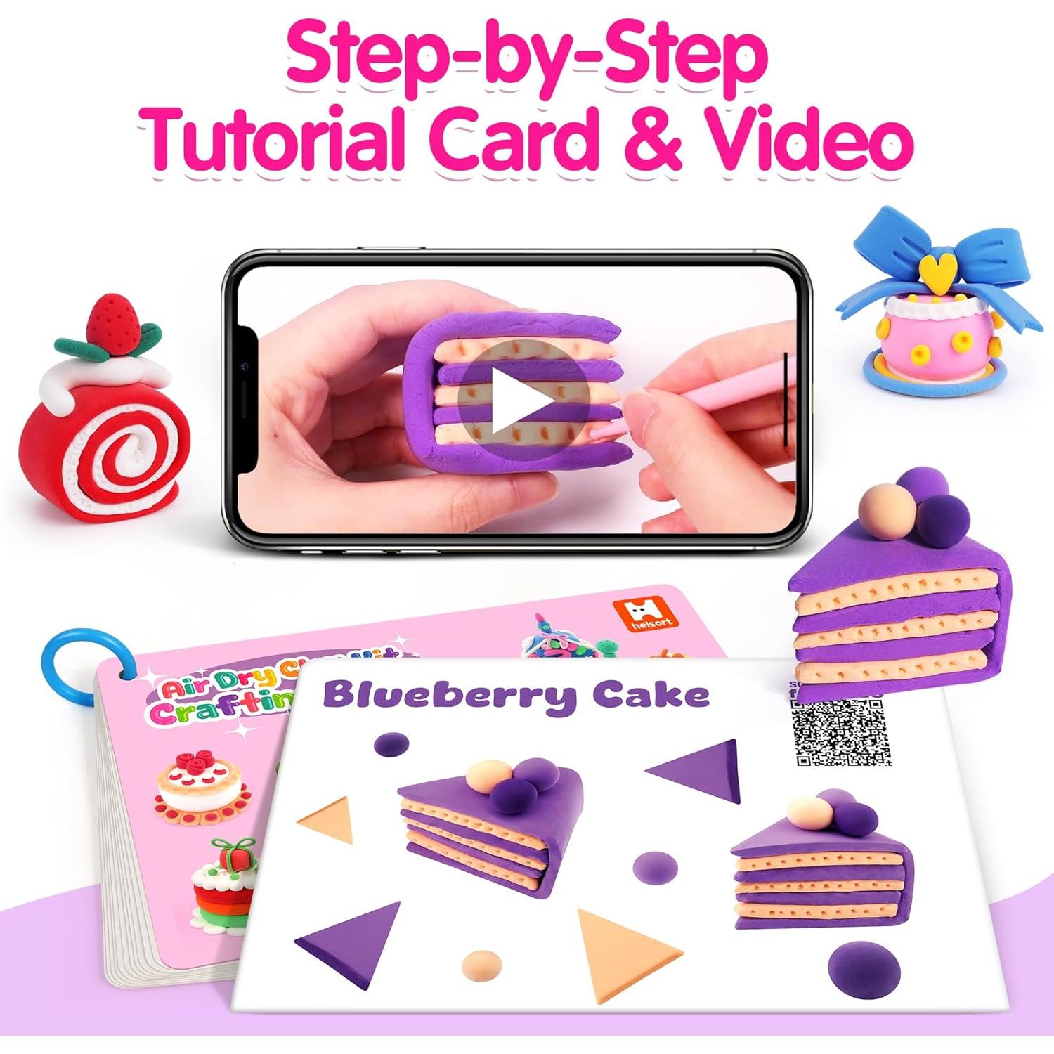 Kit de Arcilla Secada al Aire Helsort para Niños - 12 Cajas