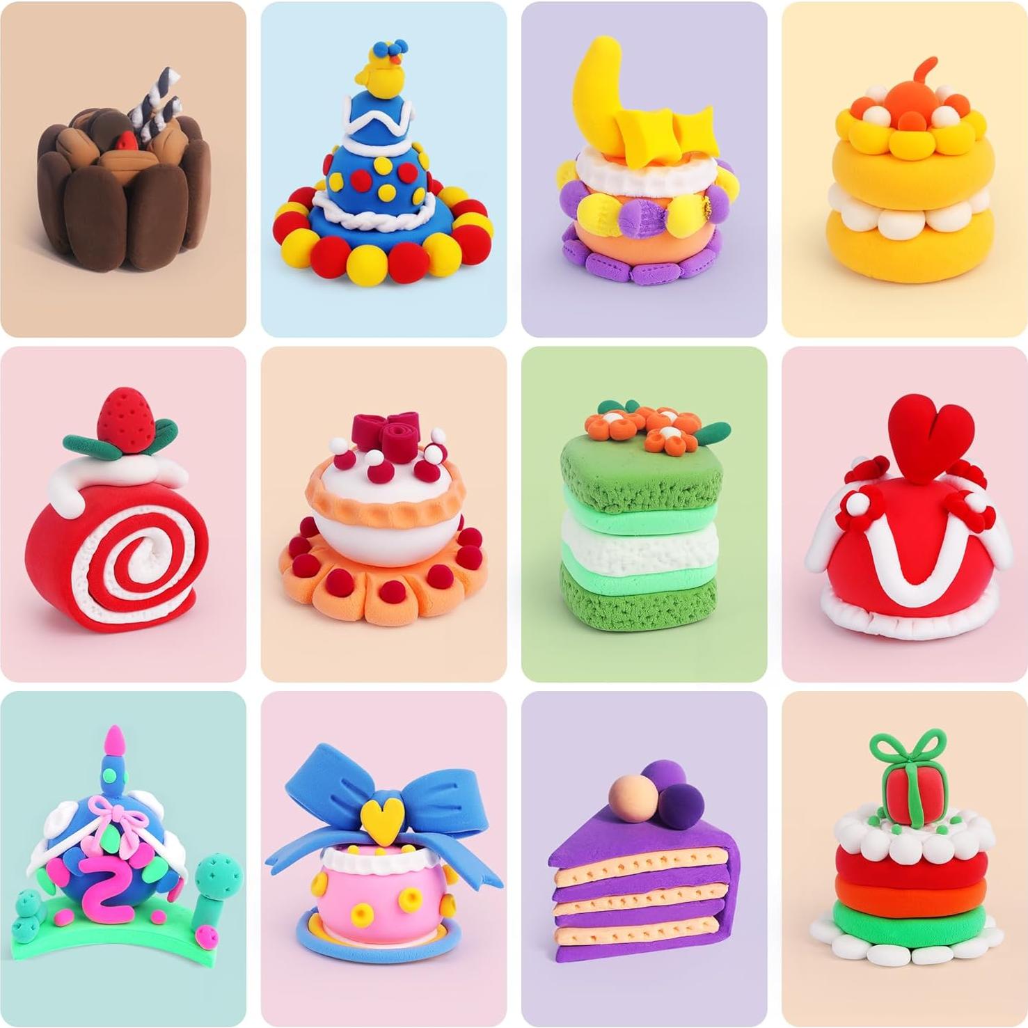 Kit de Arcilla Secada al Aire Helsort para Niños - 12 Cajas