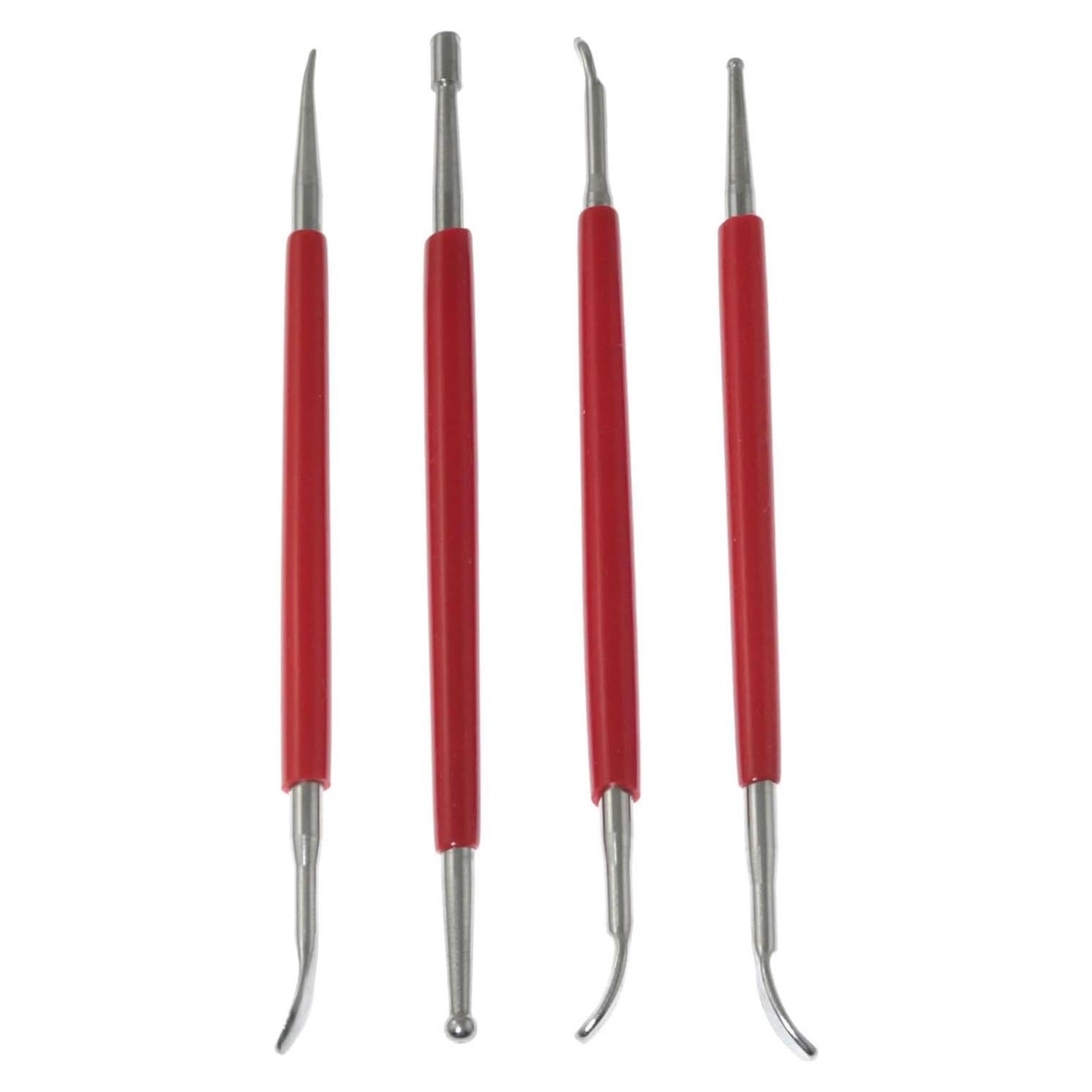 Set de 4 Herramientas de Tallado en Cuero RLECS - Indentación y Raspado