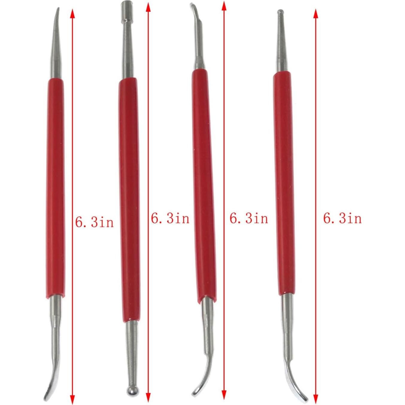 Set de 4 Herramientas de Tallado en Cuero RLECS - Indentación y Raspado