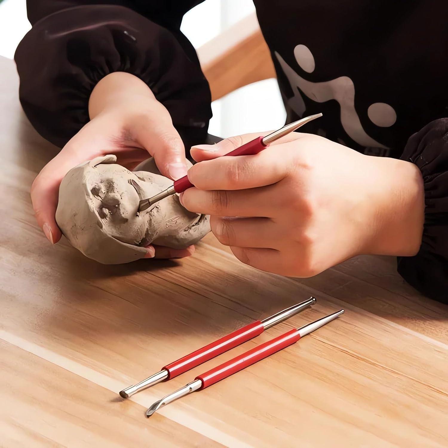 Set de 4 Herramientas de Tallado en Cuero RLECS - Indentación y Raspado