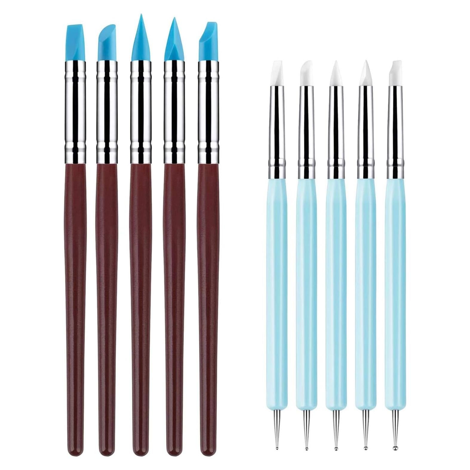 10 Herramientas de Escultura de Arcilla ABSOK - Silicona y Aluminio