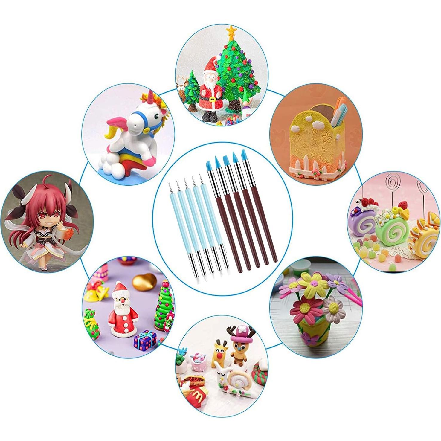 10 Herramientas de Escultura de Arcilla ABSOK - Silicona y Aluminio