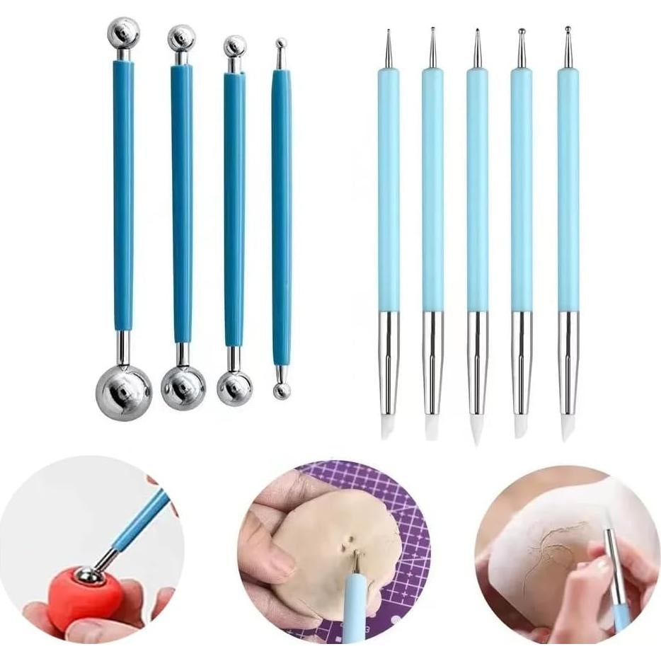 Juego de Herramientas de Escultura en Arcilla Clyaiylc 9 Piezas