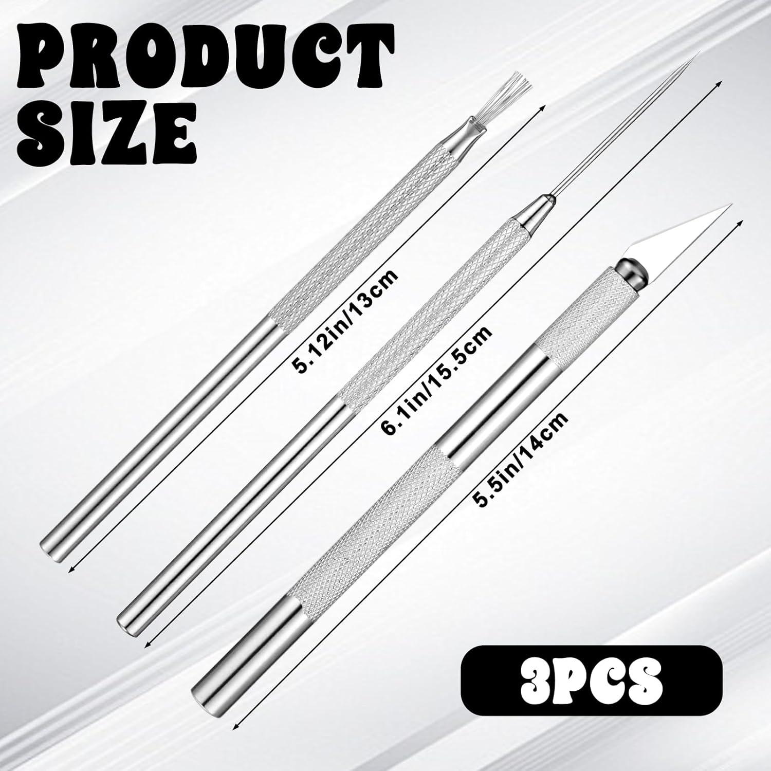 Kit de Herramientas de Aguja de Arcilla 3 en 1 Skrfren