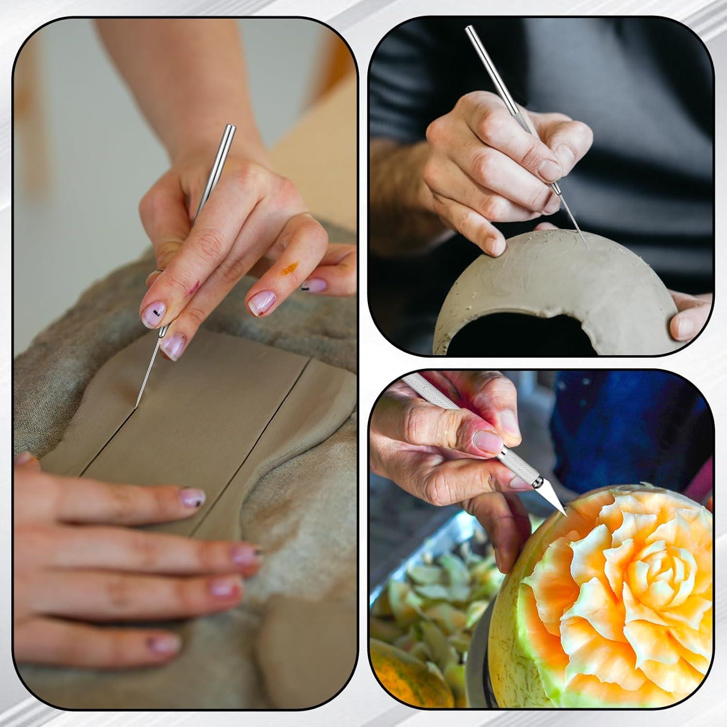 Kit de Herramientas de Aguja de Arcilla 3 en 1 Skrfren