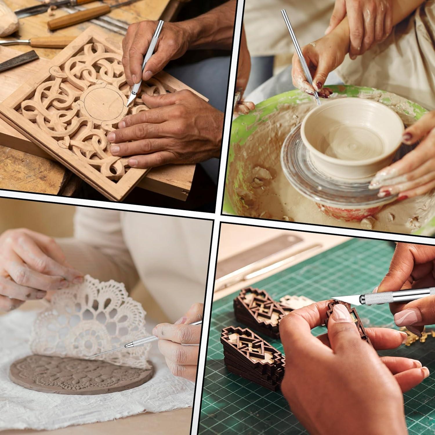 Kit de Herramientas de Aguja de Arcilla 3 en 1 Skrfren