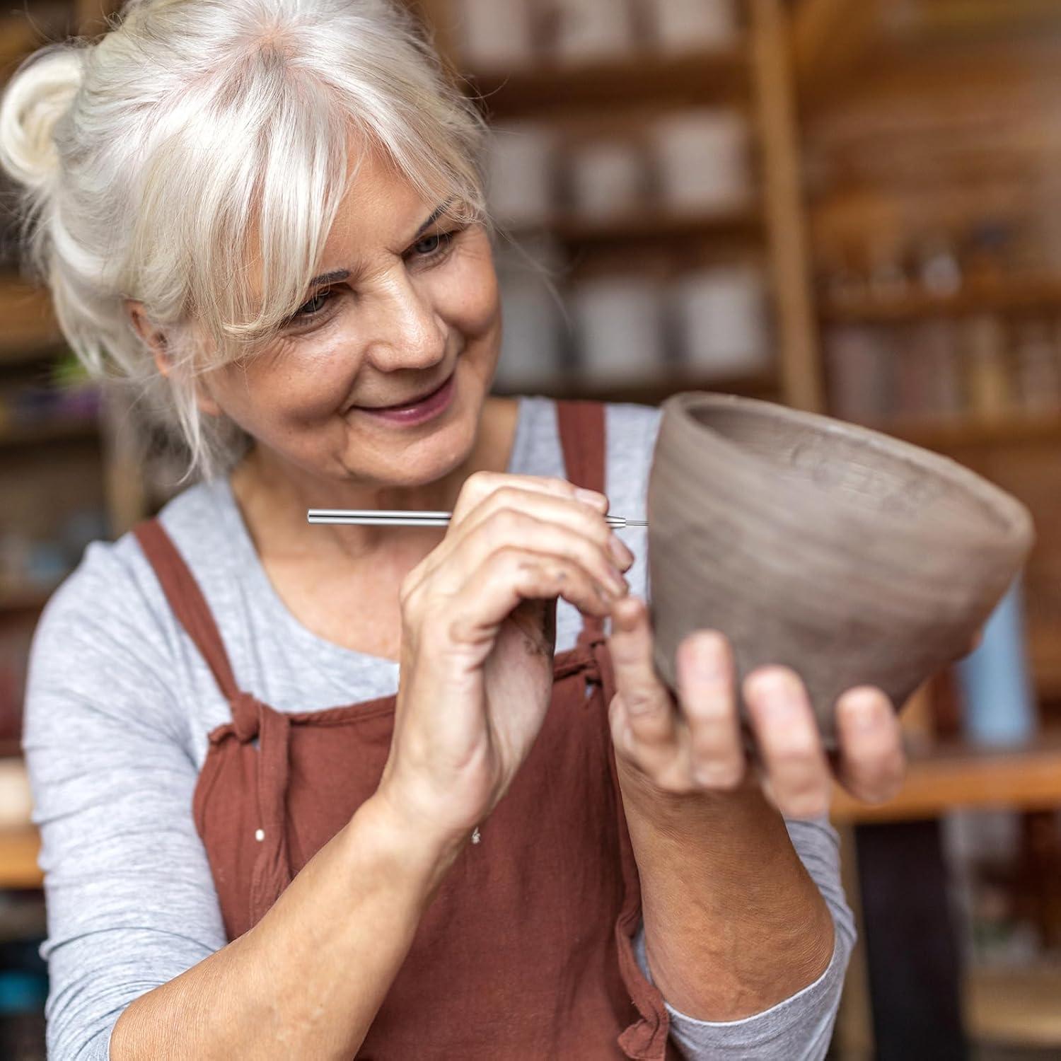 Herramientas de Escultura de Arcilla Lasnten - 50 Piezas Acero Inoxidable