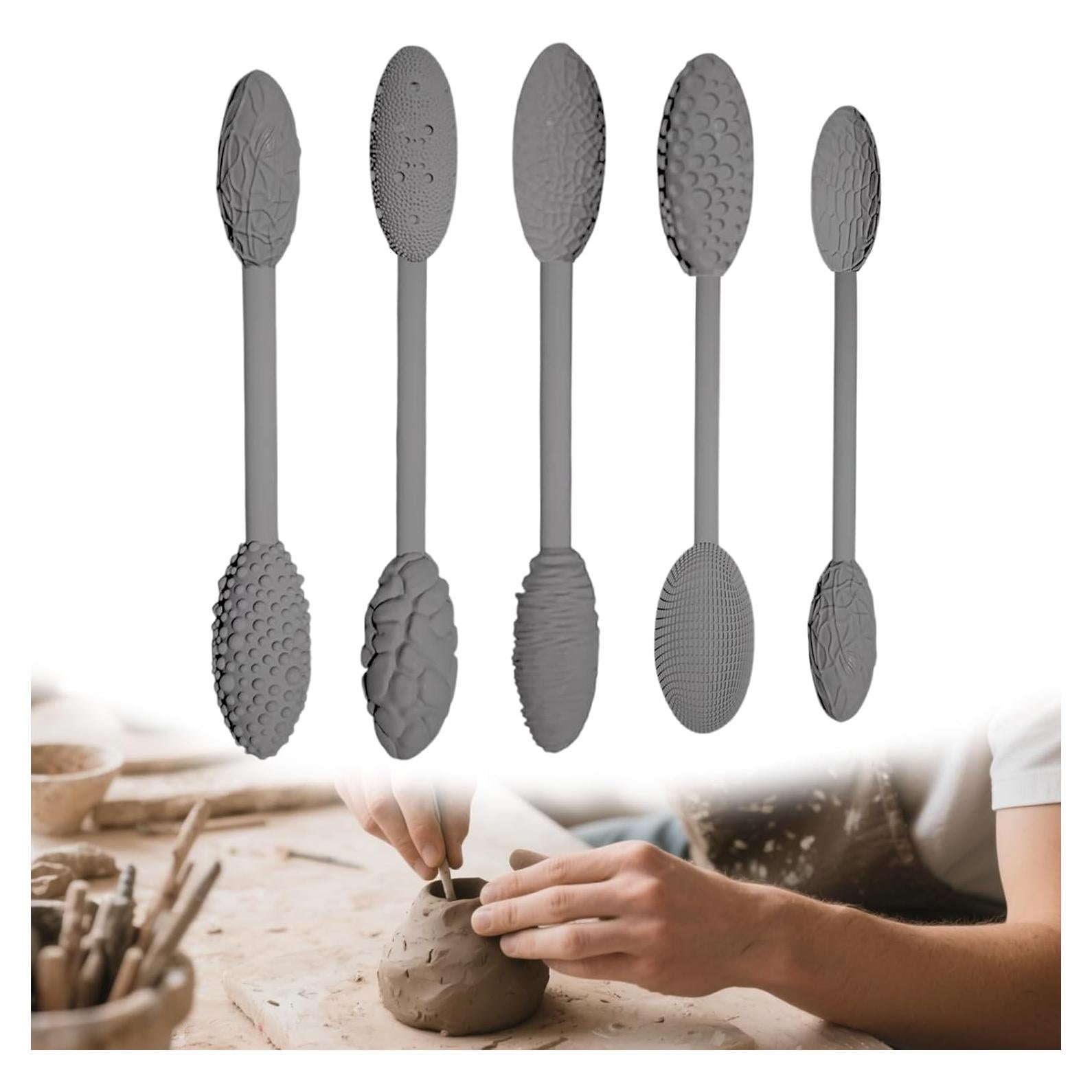 Juego de Herramientas de Textura 5 Piezas Xanadued para Arcilla