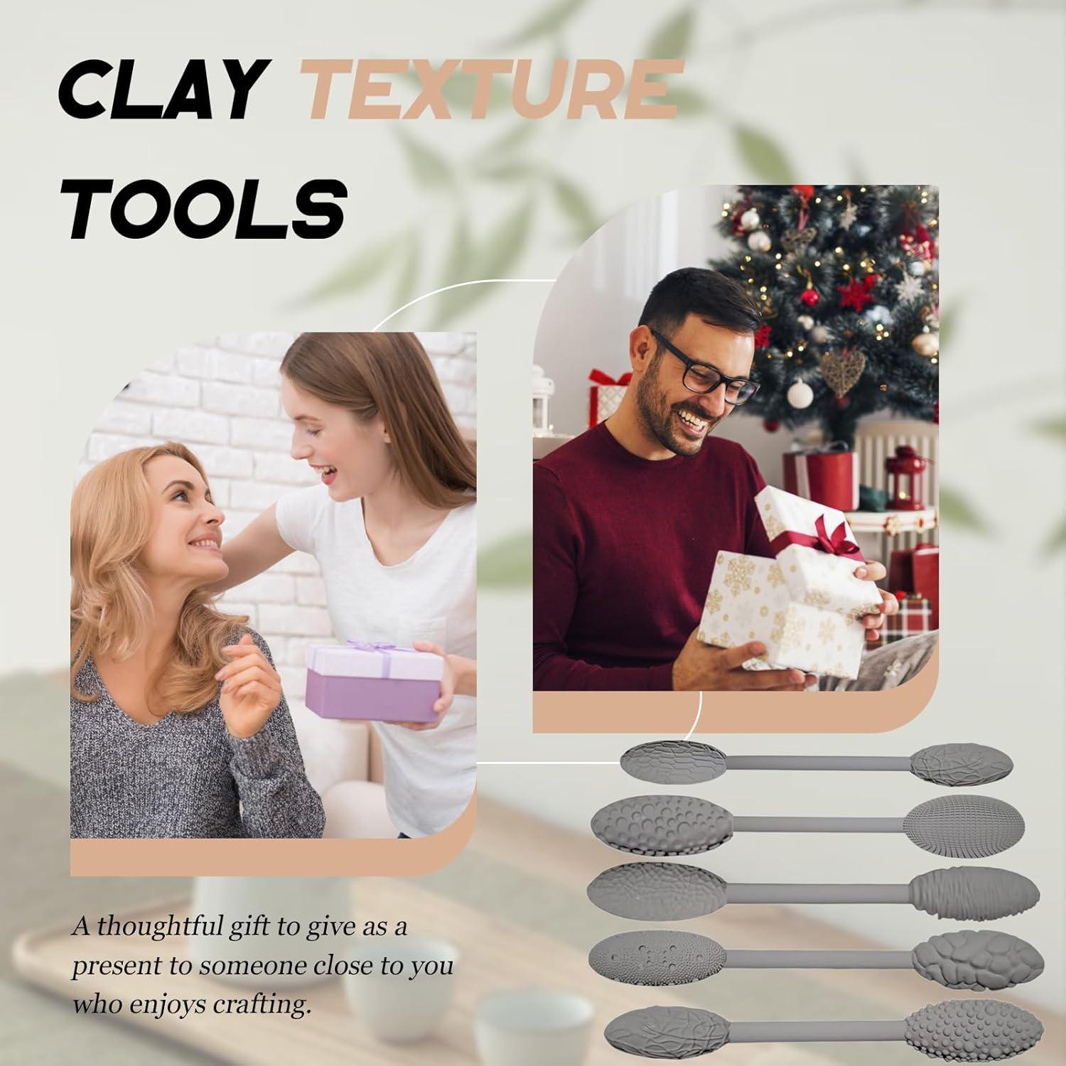 Juego de Herramientas de Textura 5 Piezas Xanadued para Arcilla