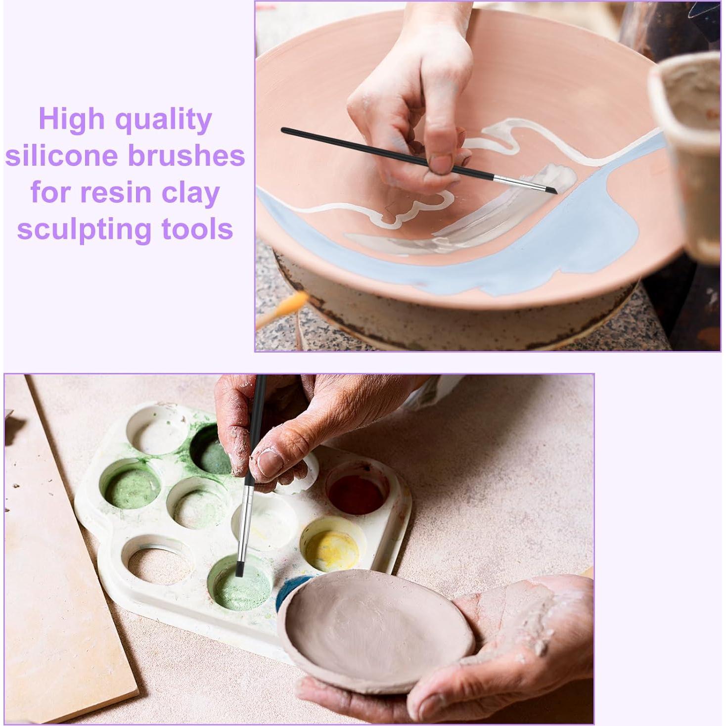 Set de 20 Pinceles de Silicona JIEYAO para Pintura y Esculpido