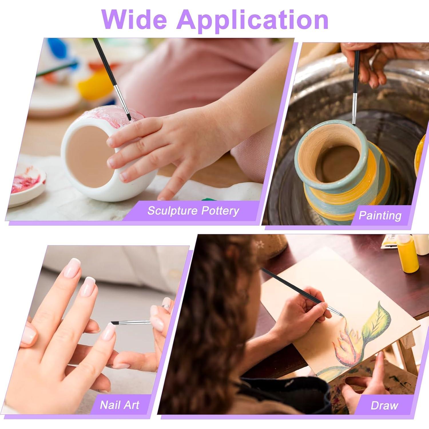 Set de 20 Pinceles de Silicona JIEYAO para Pintura y Esculpido