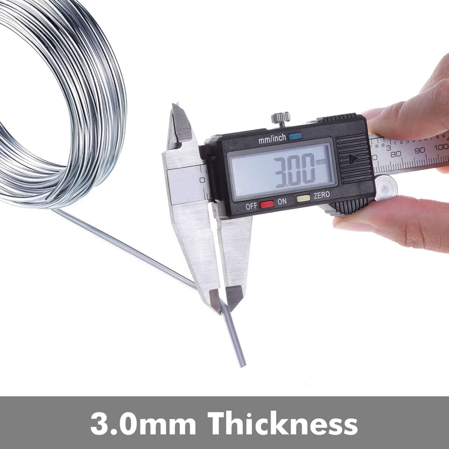 Alambre de Aluminio Anezus 9 Gauge 3mm Flexible 15.24m