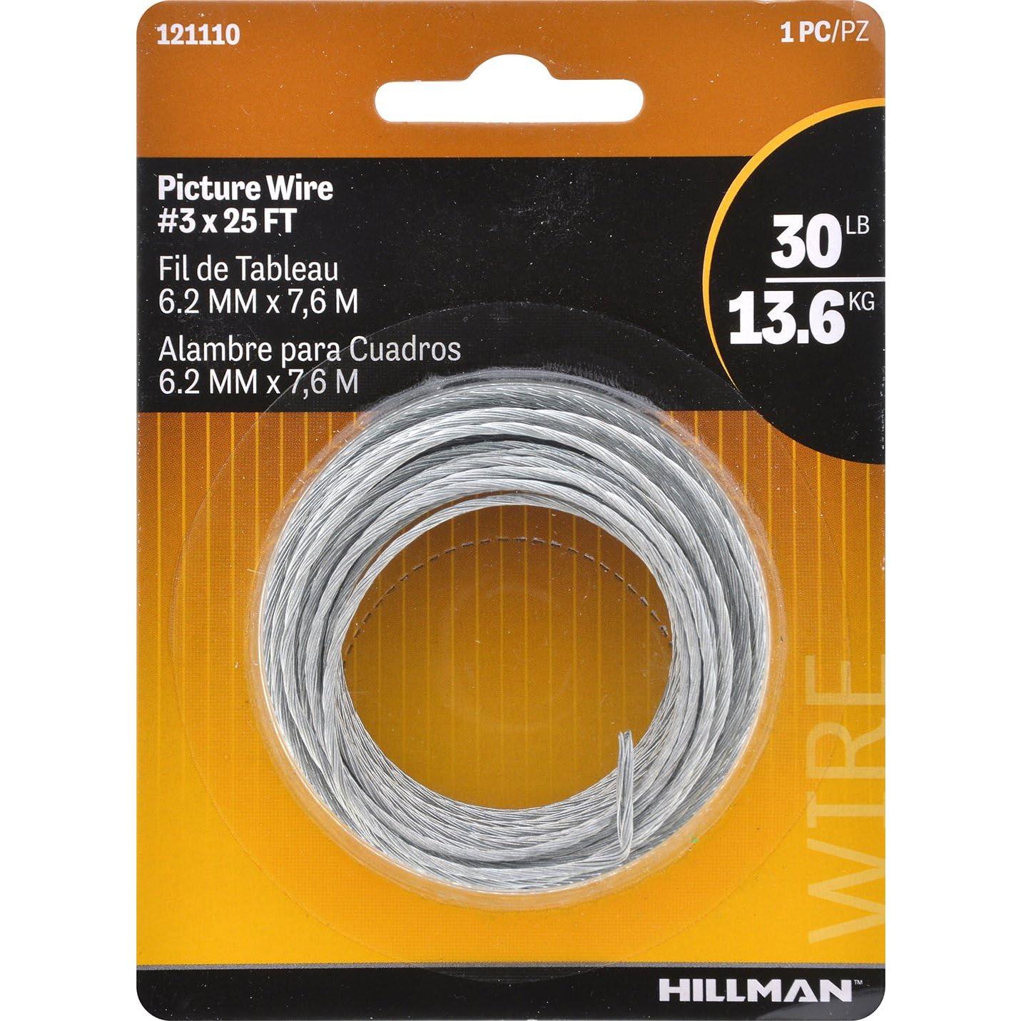 Cable de Acero Inoxidable Hillman 7.62 m Soporta 13.6 kg