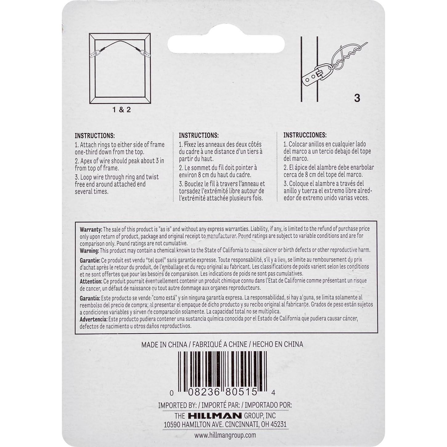 Cable de Acero Inoxidable Hillman 7.62 m Soporta 13.6 kg