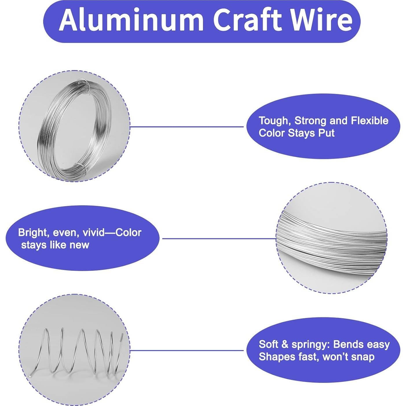 Alambre de Artesanía de Aluminio 1mm 30m XLAR para Joyas y Decoración