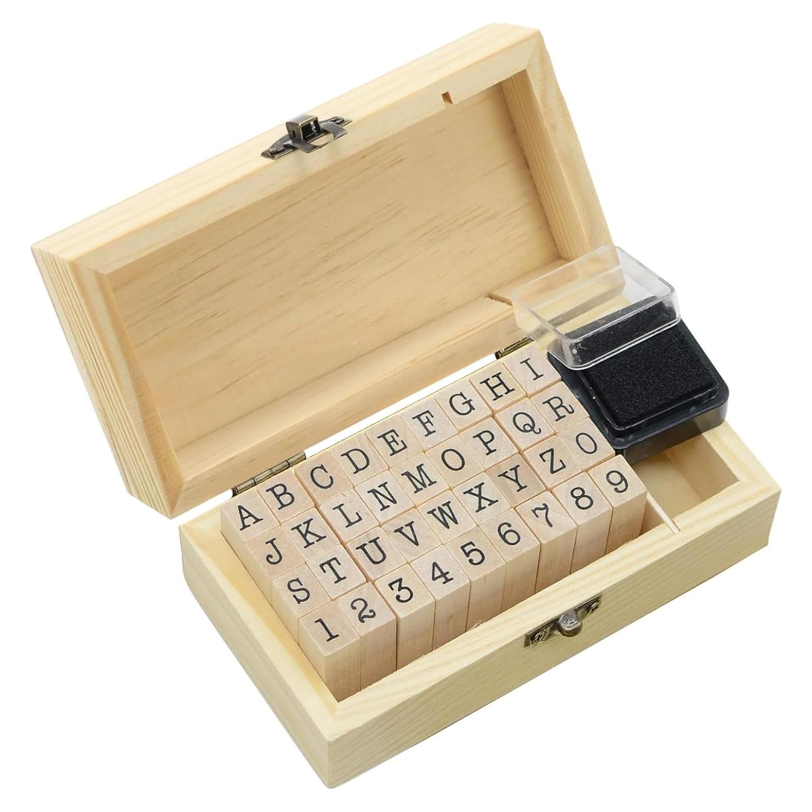 Sellos de Letras y Números 36 Pcs Wiratca para Manualidades