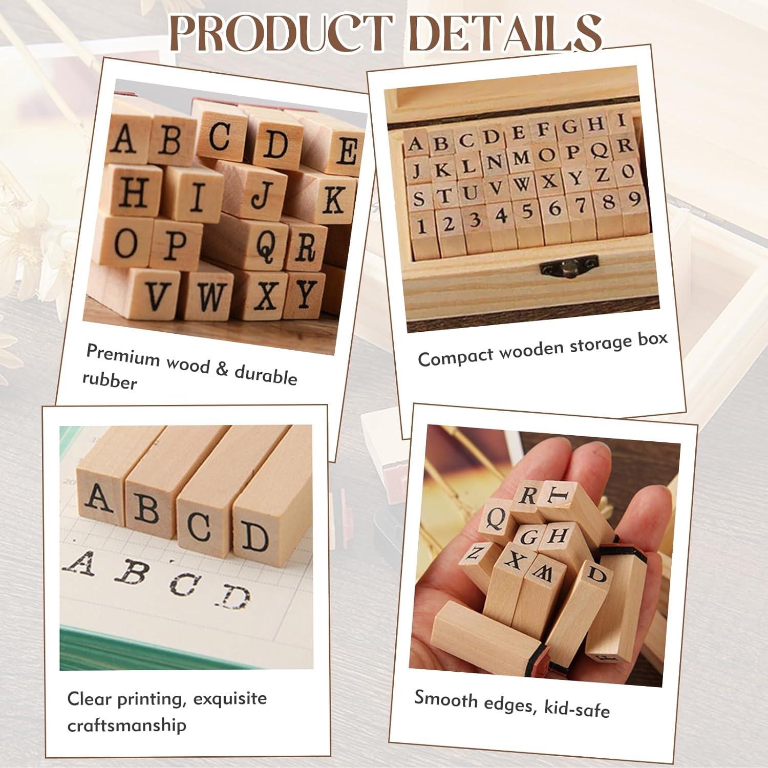 Sellos de Letras y Números 36 Pcs Wiratca para Manualidades