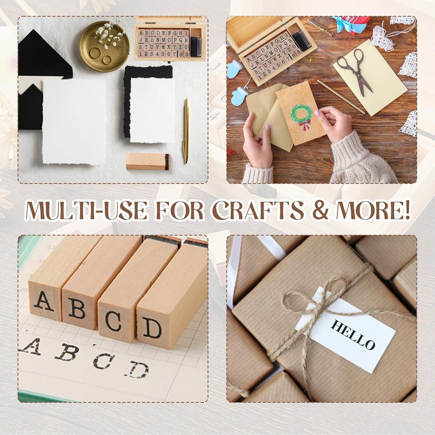 Sellos de Letras y Números 36 Pcs Wiratca para Manualidades