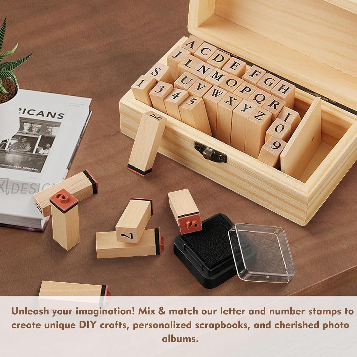 Sellos de Letras y Números 36 Pcs Wiratca para Manualidades