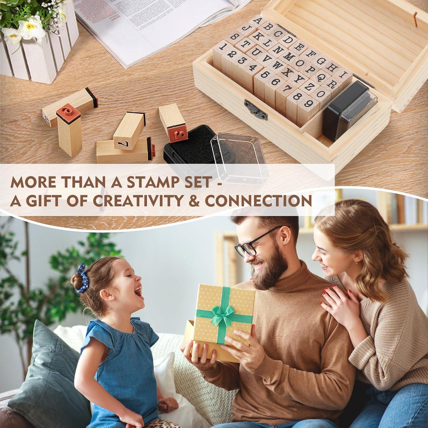 Sellos de Letras y Números 36 Pcs Wiratca para Manualidades