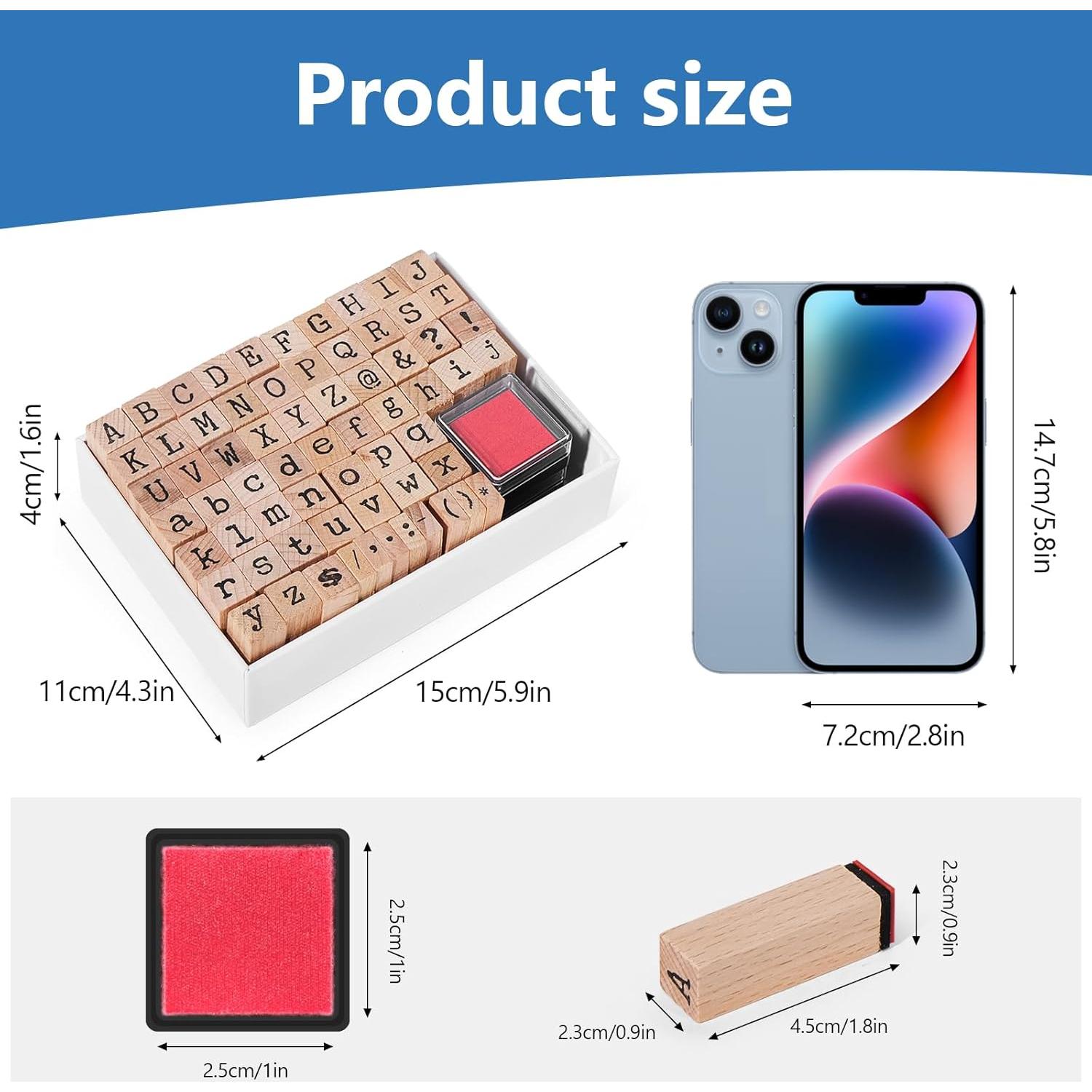 Kit de Sellos de Letras y Almohadillas de Tinta CraftyManor 68PCS