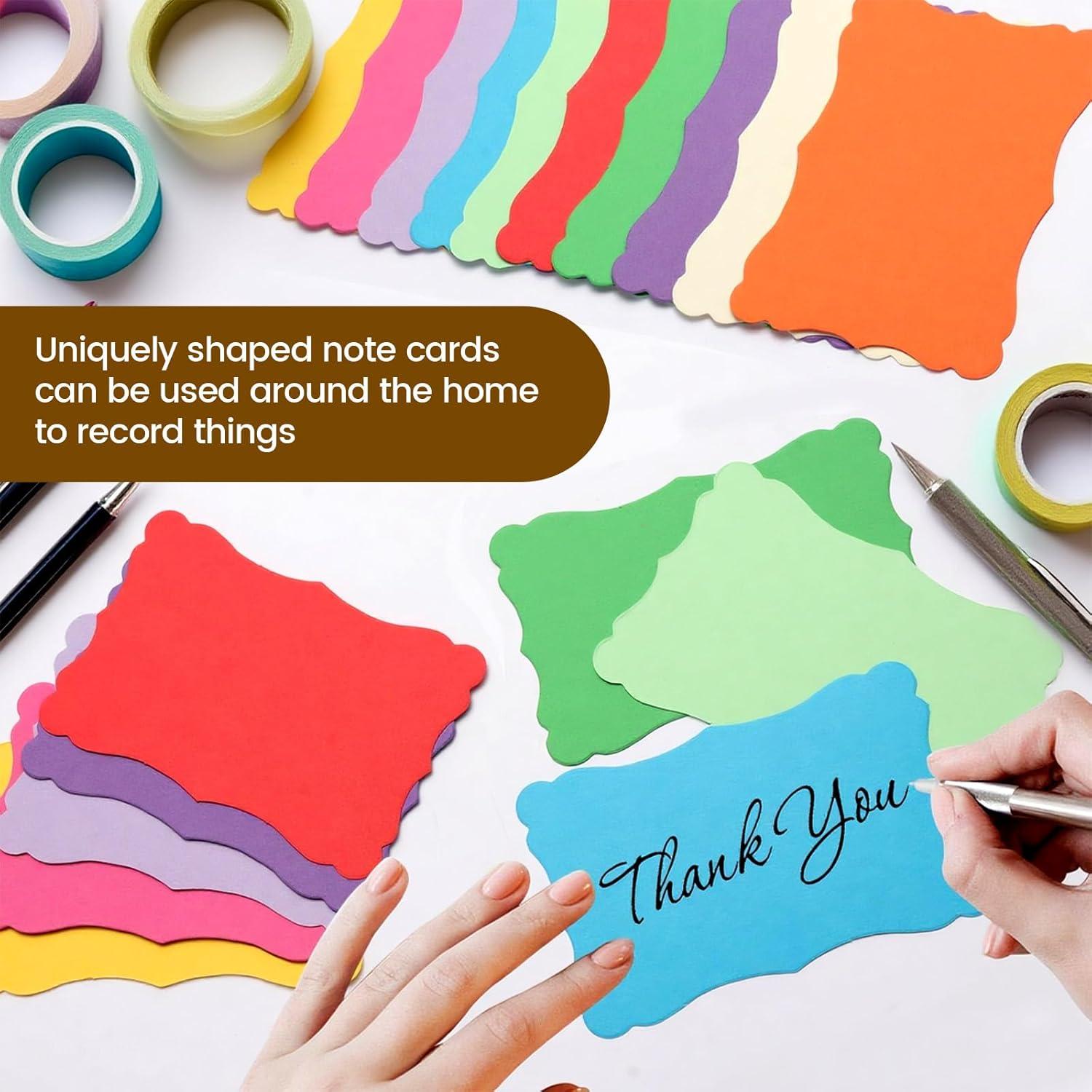 Paquete de 100 Mini Tarjetas de Nota con Sobres Autoadhesivos XXINMOH