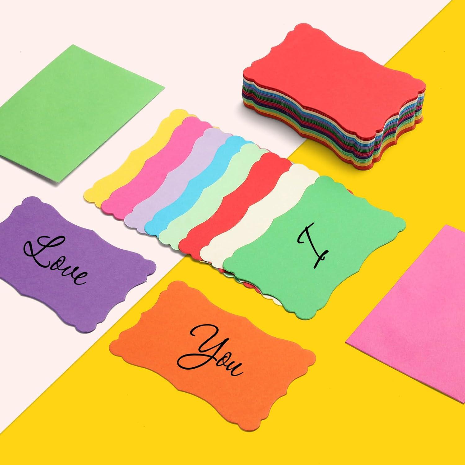 Paquete de 100 Mini Tarjetas de Nota con Sobres Autoadhesivos XXINMOH