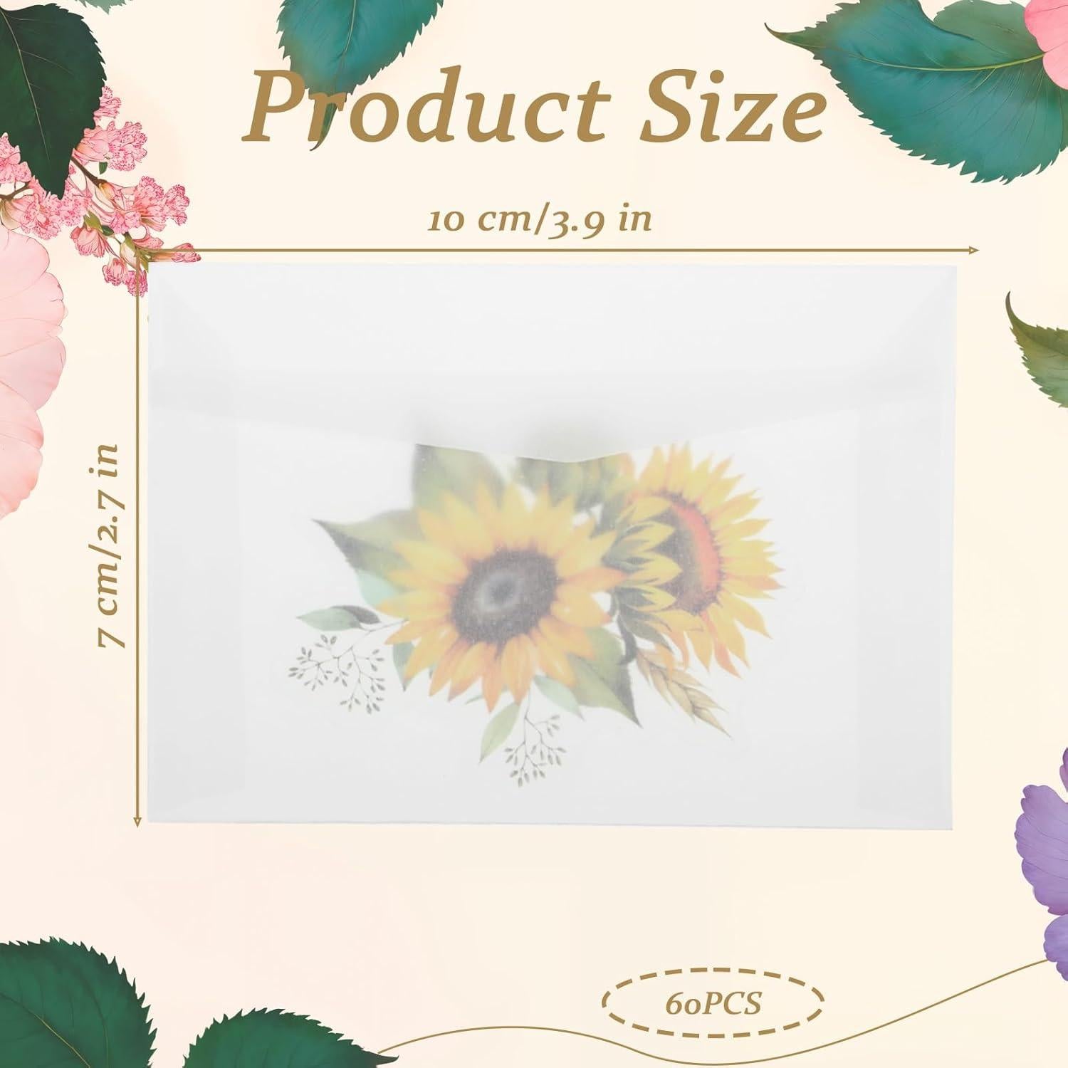 Paquete de 60 Sobres Autoadhesivos Qulkws 10.16x7.62 cm