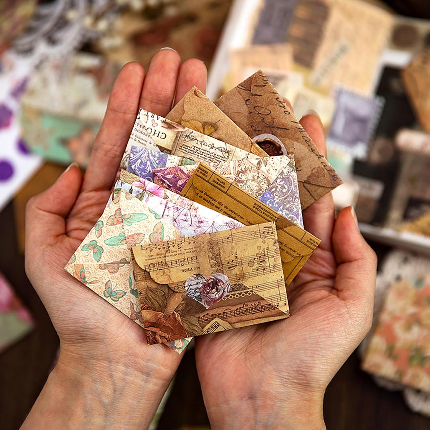 Conjunto de Sobres Vintage Doraking 40 Sobres y Sellos 5x8 cm