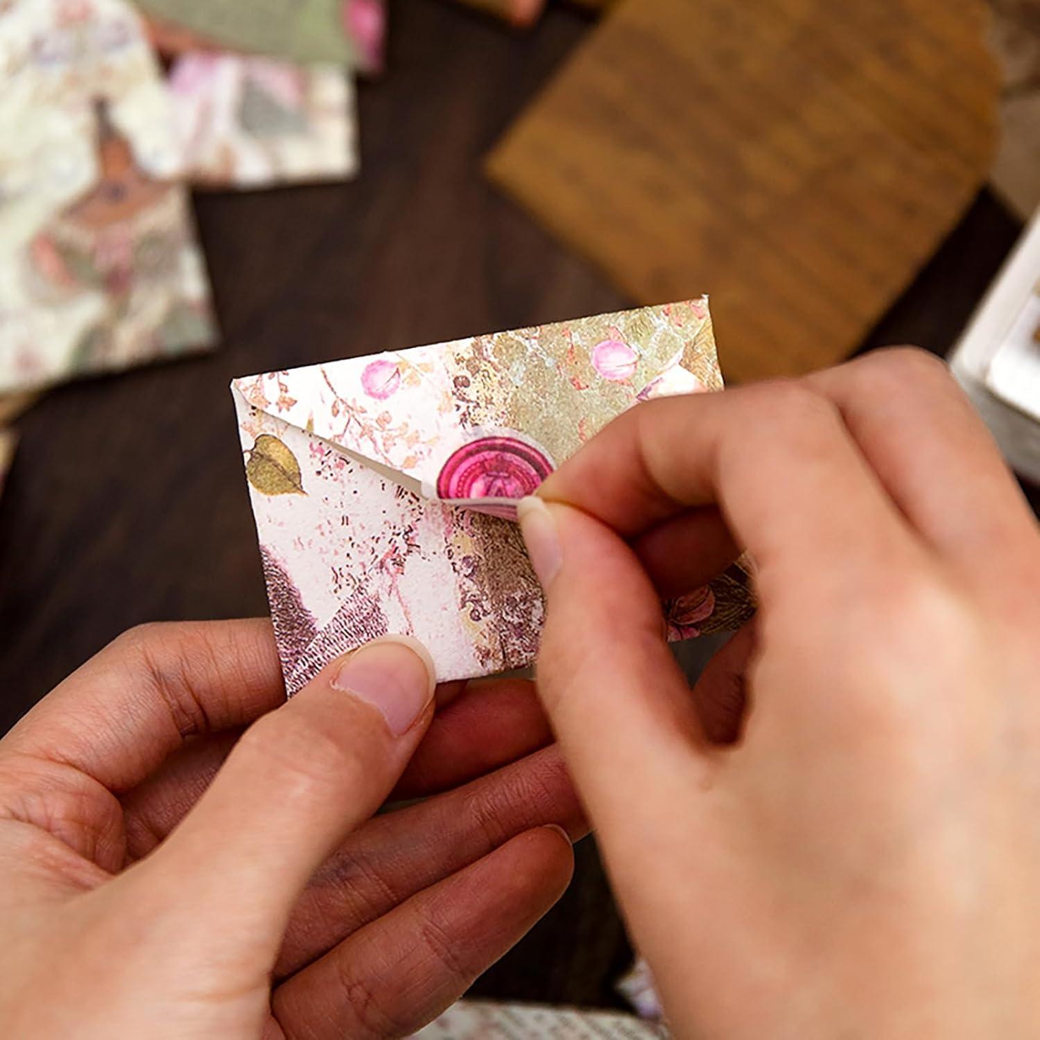 Conjunto de Sobres Vintage Doraking 40 Sobres y Sellos 5x8 cm