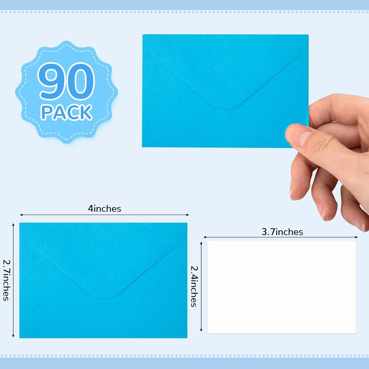 90 Paquetes de Sobres Vintage Nitelemn 10.16 x 6.86 cm Multicolor