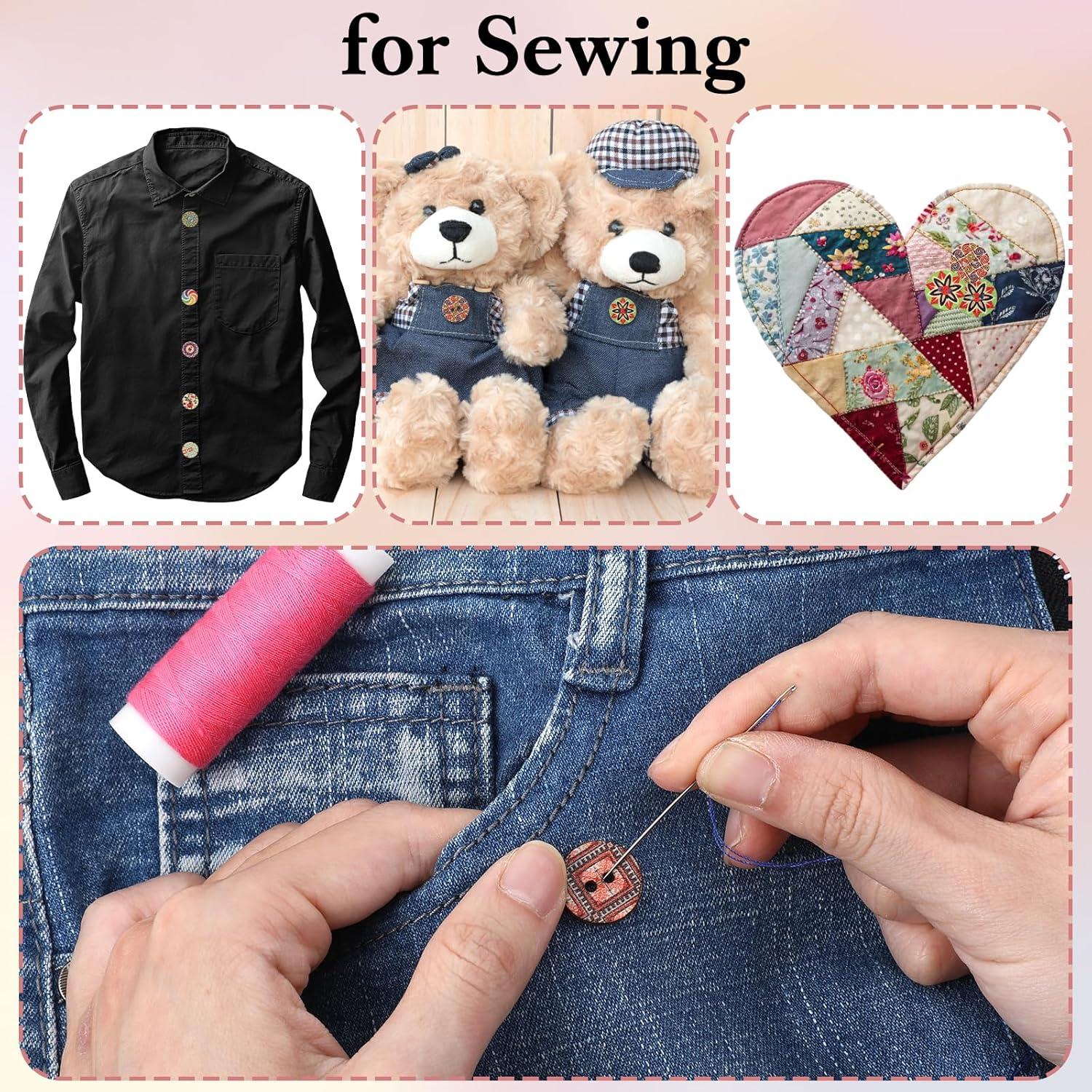 100 Botones de Madera Vintage Nogeqi 1.52cm para Manualidades