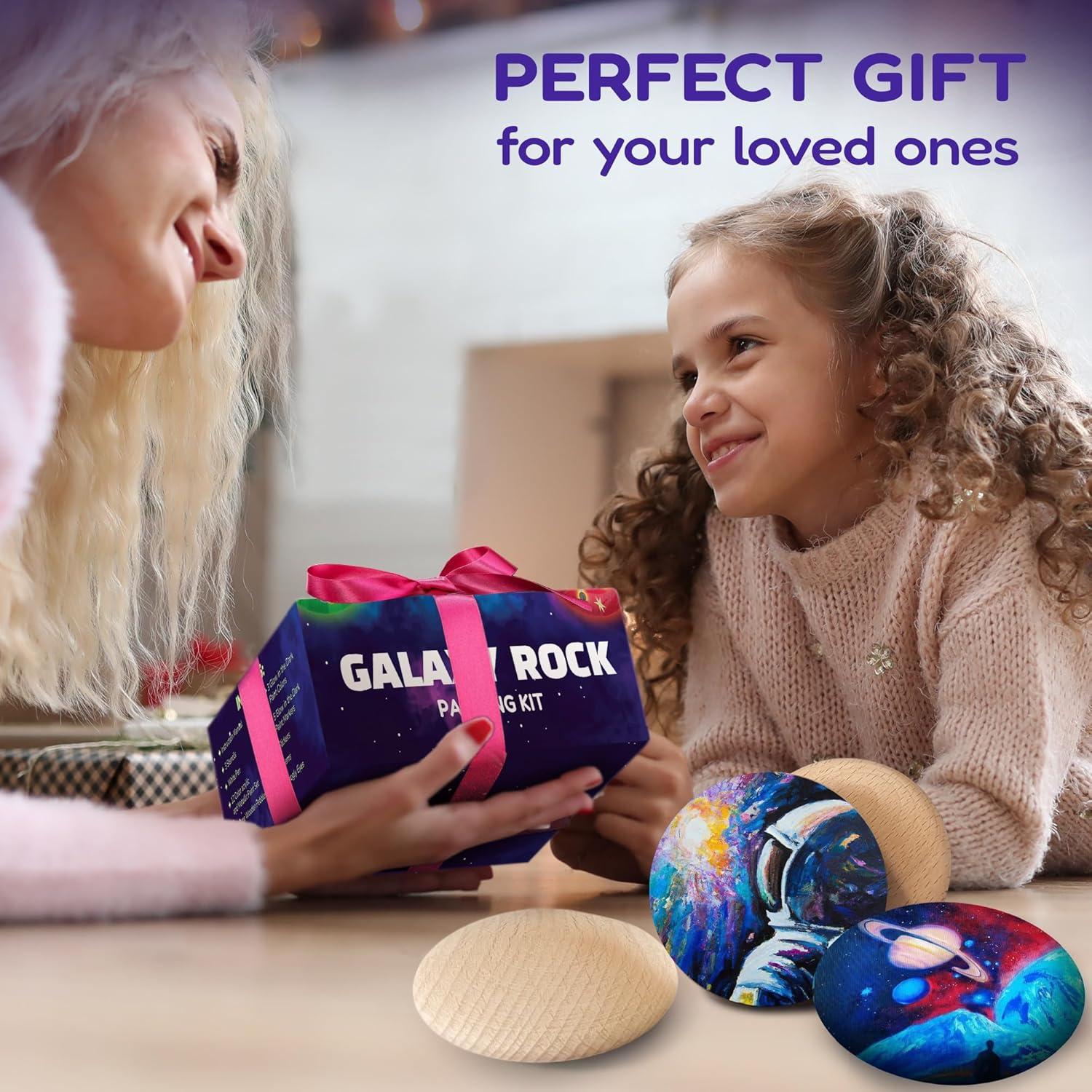 Kit de Pintura de Rocas Galácticas Jardín Lunar - 30 Piezas