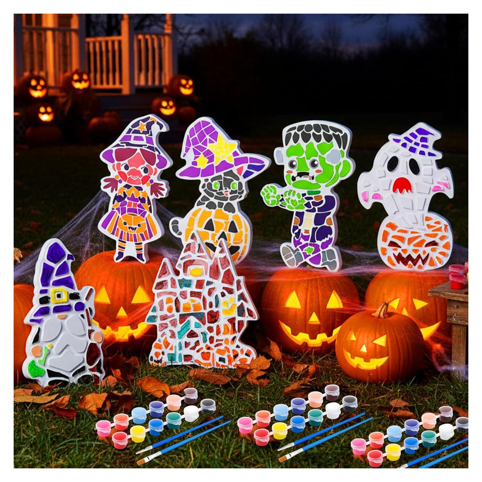 Kit de Pintura de Halloween Gersoniel - 6 Piedras de Jardín DIY