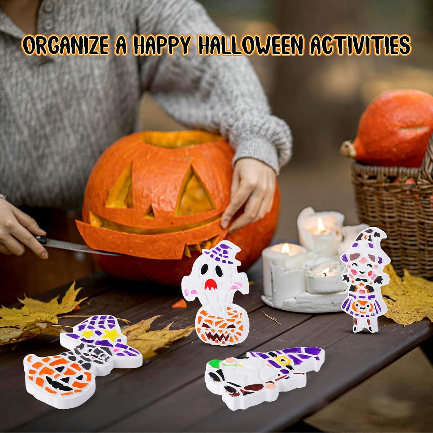 Kit de Pintura de Halloween Gersoniel - 6 Piedras de Jardín DIY
