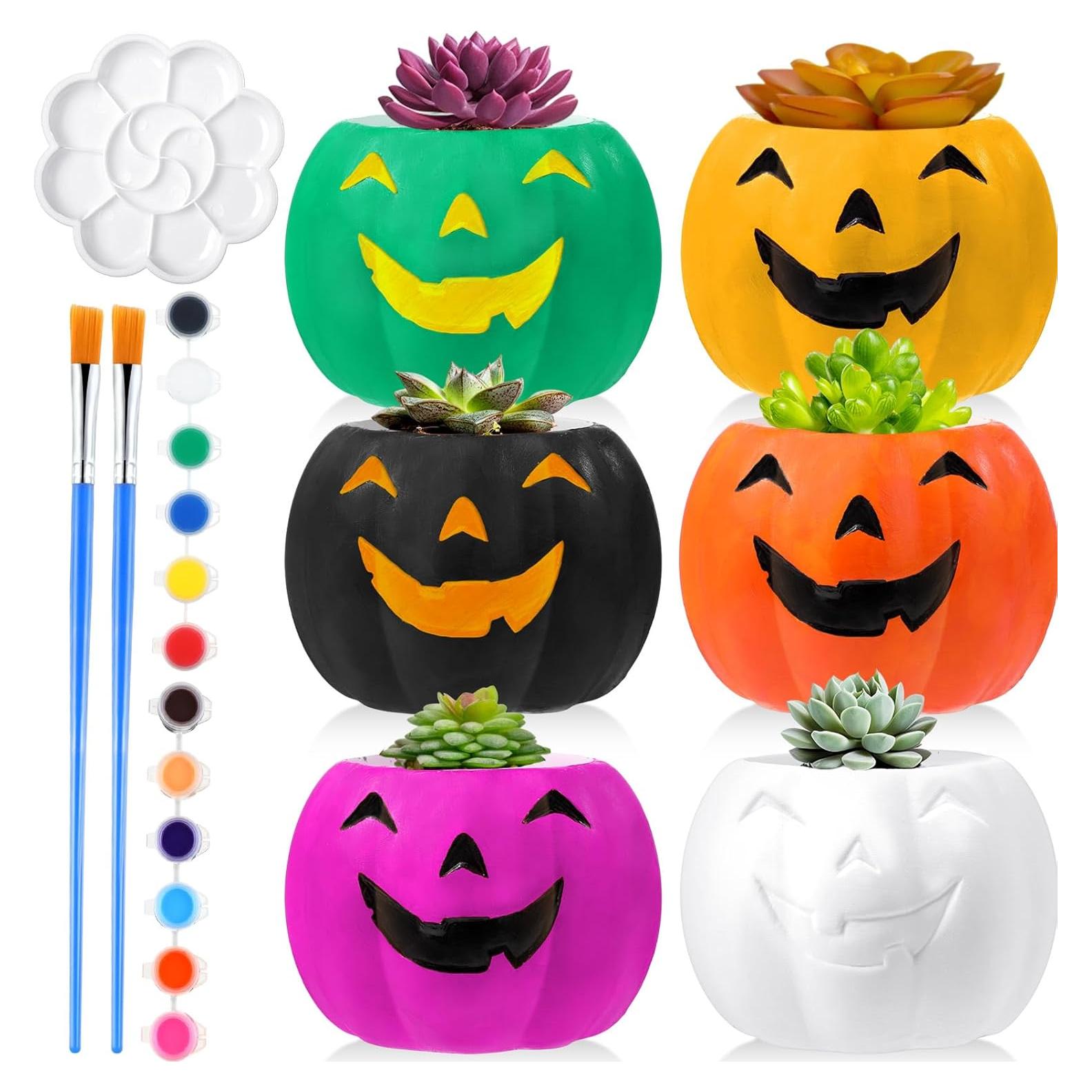 Kit de Manualidades Pasimy 6 Macetas Cerámicas Halloween