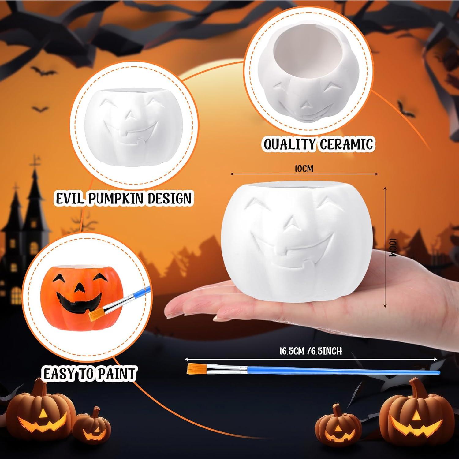 Kit de Manualidades Pasimy 6 Macetas Cerámicas Halloween