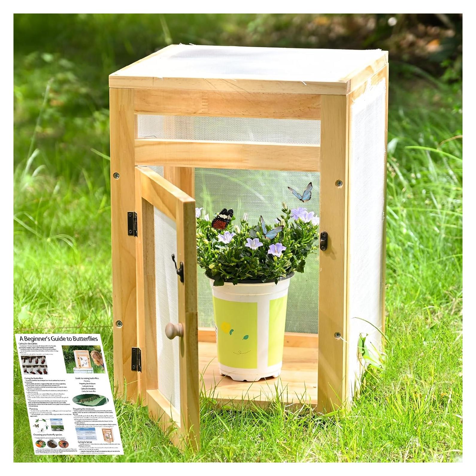 Kit de jaula para mariposas Yohsnor - Casa para orugas 39.88 cm