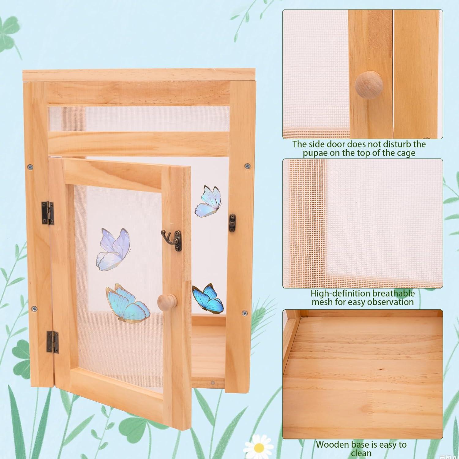 Kit de jaula para mariposas Yohsnor - Casa para orugas 39.88 cm