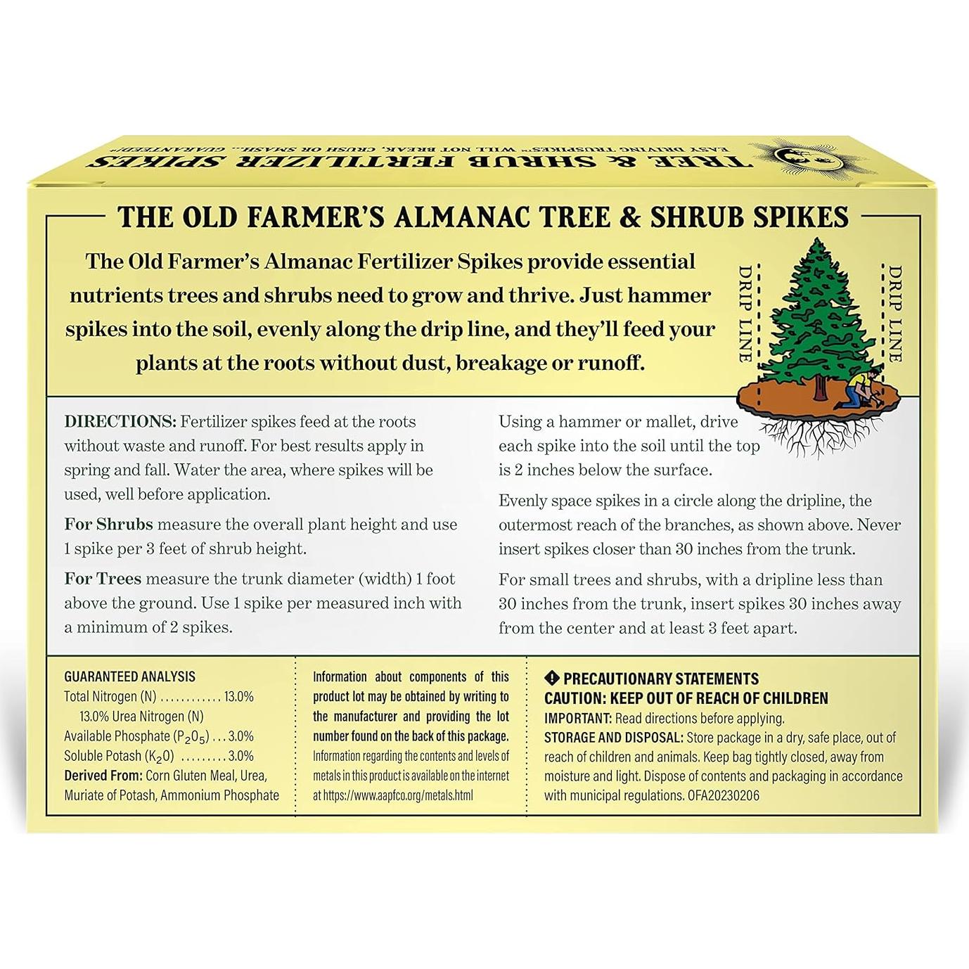 Fertilizante en Picos para Árboles y Arbustos Viejo Almanaque 6 Picos 0.68 kg