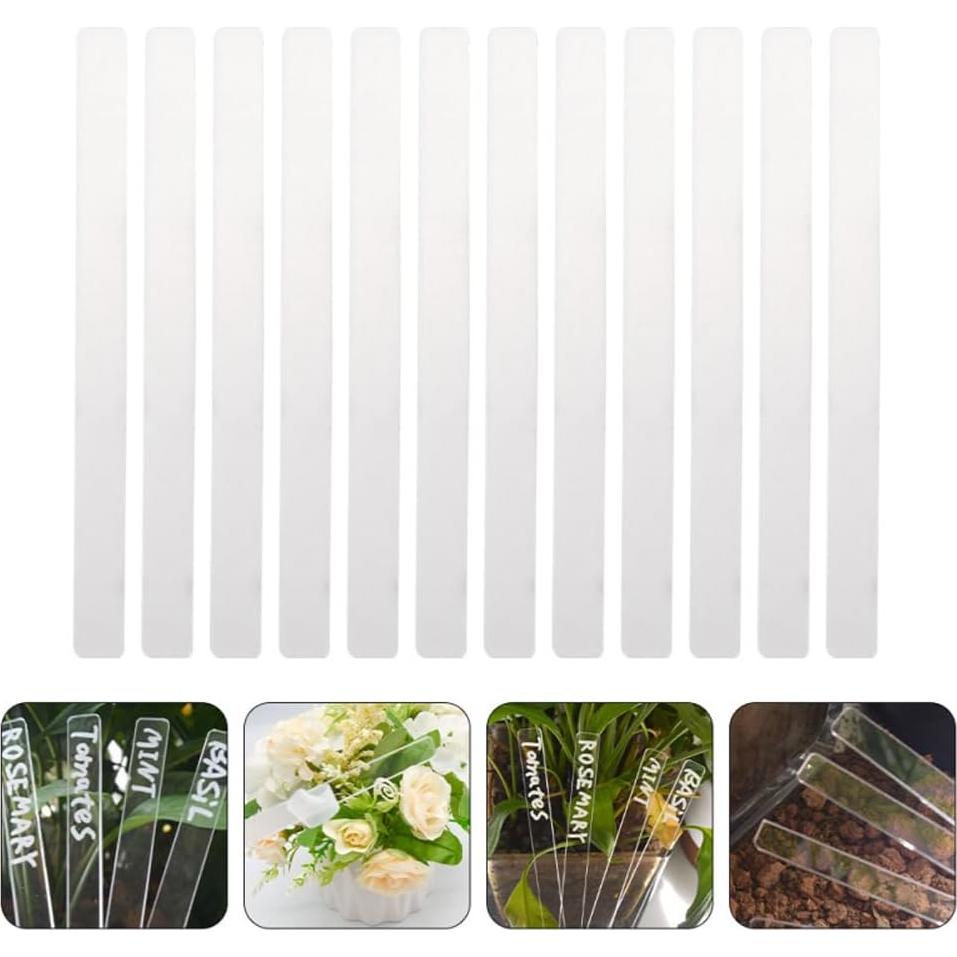 50 Etiquetas de Identificación de Suelo Acrílicas Esowemsn 12cm