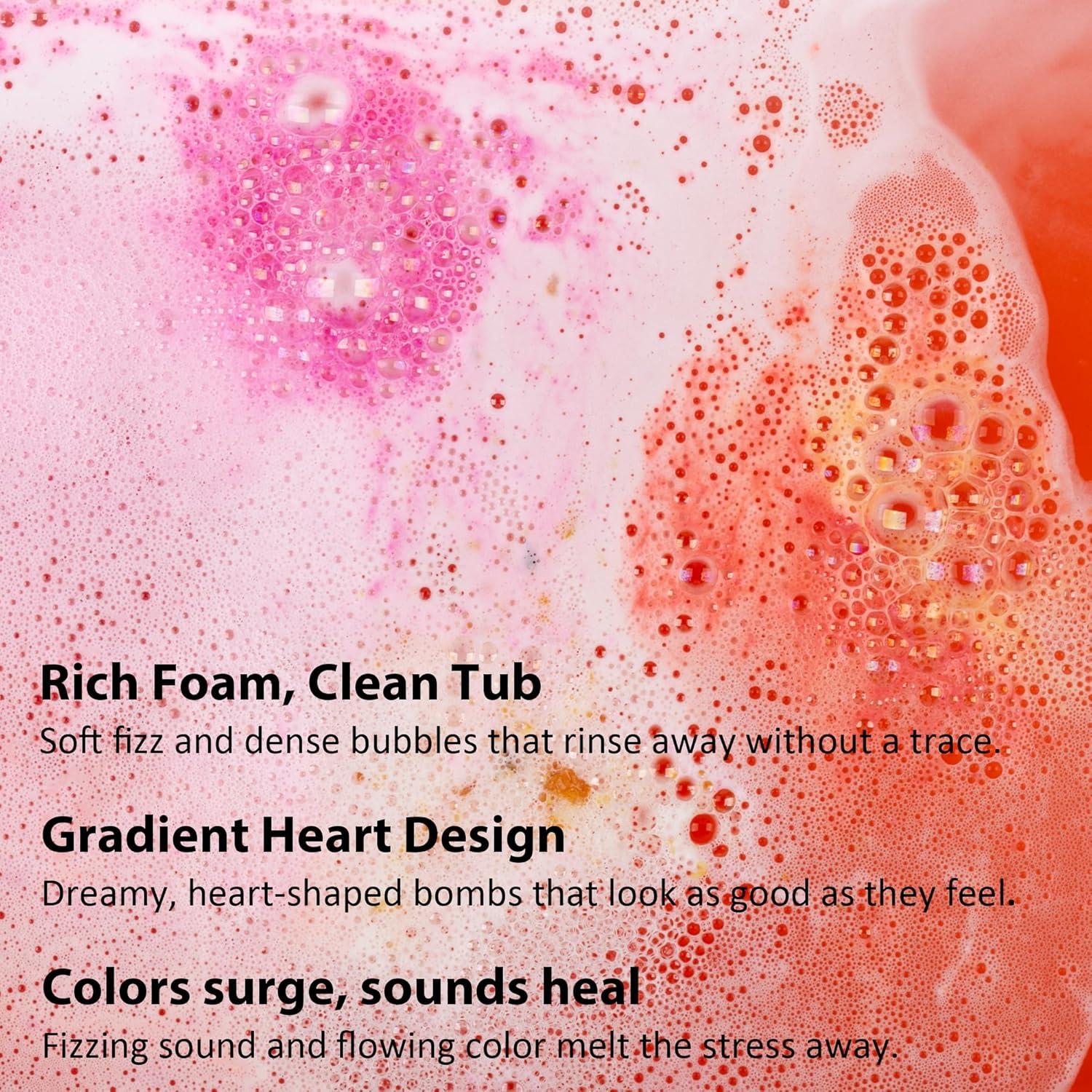 Juego de Bombas de Baño Corazón Agudan - 9 Aromas Naturales