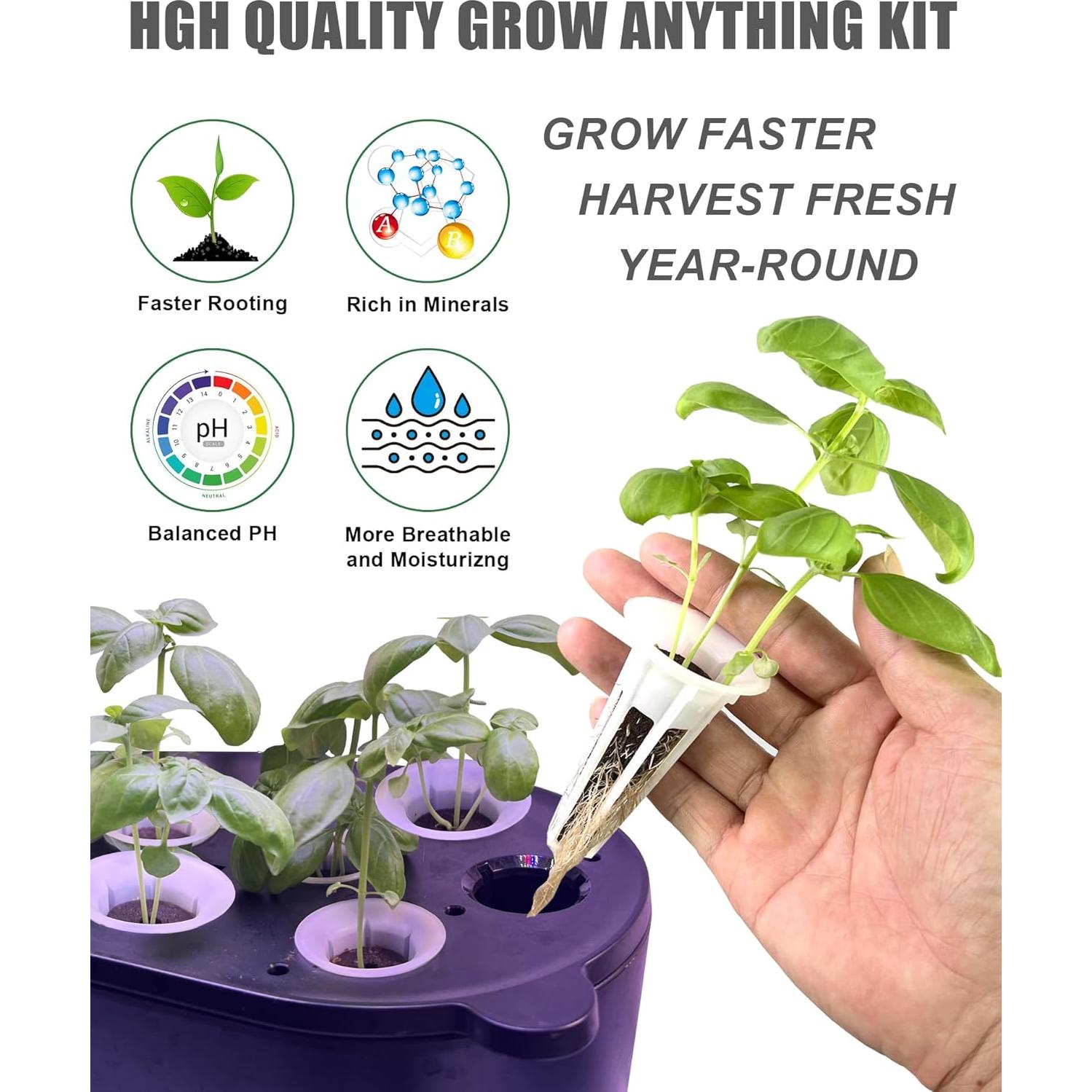 Kit Hidropónico 167 Piezas EVERECOO - Esponjas, Cestas y Nutrientes