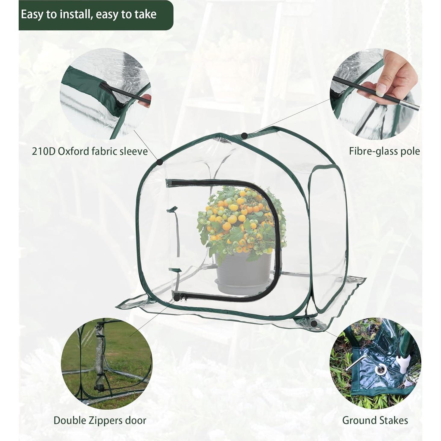 Mini Invernadero Plegable Toboom 80x80 cm Transparente